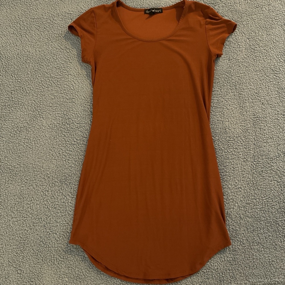 Derek Heart Terracotta Short Sleeve Dress